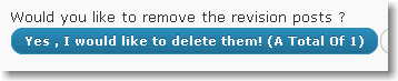 【Yes, I would like to delete them! A Total of ●】ボタン