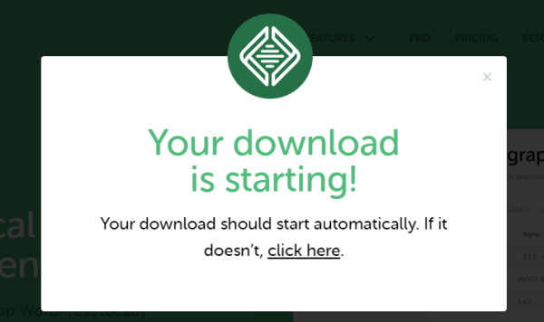 Localのダウンロード開始
